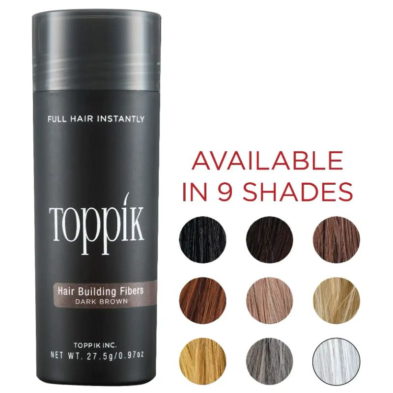 Toppik Hair Fiber 27.5g regular size bottle for instant thinning hair coverage
