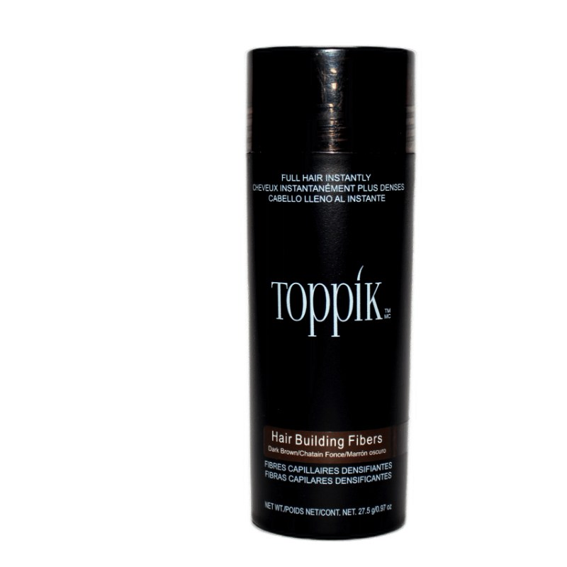Toppik Hair Fiber 27.5g color shades chart including black dark brown and medium brown