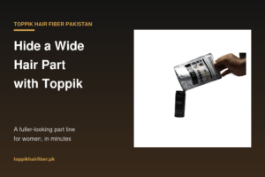 Toppik hair fibers for women to hide a wide hair part