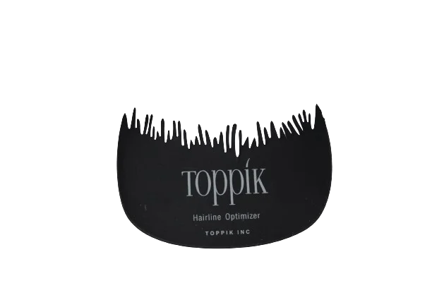 Using Toppik Hairline Optimizer Comb on forehead during fiber application